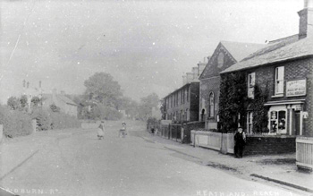 Woburn Road about 1900 showing the Primitive Methodist chapel